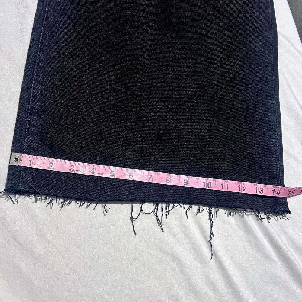 NWT Good American Good Ease Relaxed Jeans Size 28 Plus Black High Rise Wide Leg - Picture 9 of 13